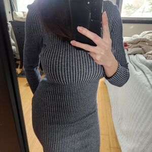 Divided long sleeve dress